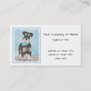 Schnauzer (miniatuur) schilderen - Stomme originel Visitekaartje