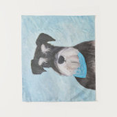 Schnauzer (miniatuur) schilderen - Stomme originel Wandkleed (Voorkant)