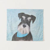 Schnauzer (miniatuur) schilderen - Stomme originel Wandkleed (Voorkant (horizontaal))