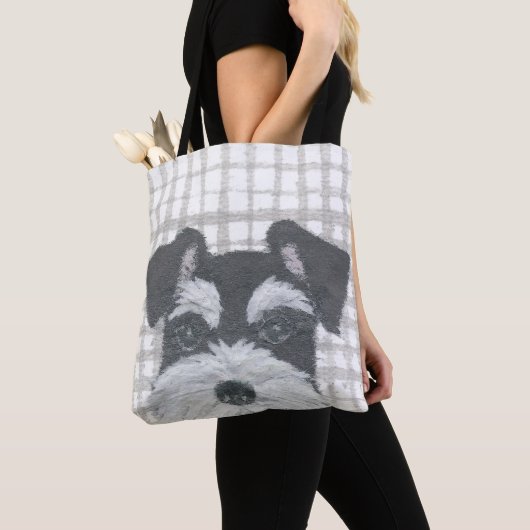 Schnauzer, Modern Tote Bag (Dichtbij)