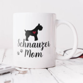 Schnauzer Moeder Grote Koffiekop