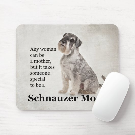Schnauzer Moeder Muismat (Met muis)