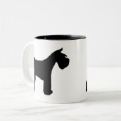 Schnauzer-Mok Tweekleurige Koffiemok (Voorkant links)