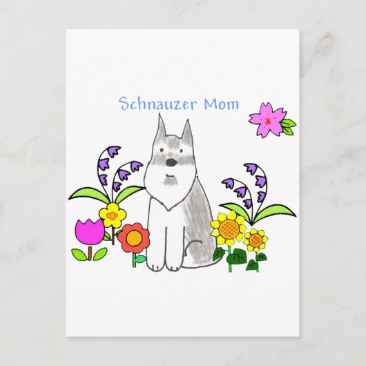 Schnauzer Mom-Briefkaart Briefkaart (Voorkant)