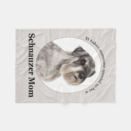 Schnauzer Mom Fleece Deken (Voorkant (Horizontaal))