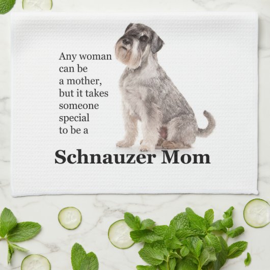 Schnauzer Mom Keukendoek Theedoek (Gevouwen)