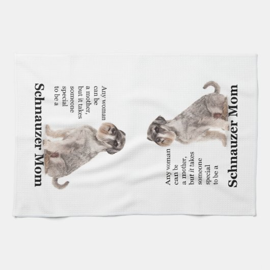 Schnauzer Mom Keukendoek Theedoek (Horizontaal)