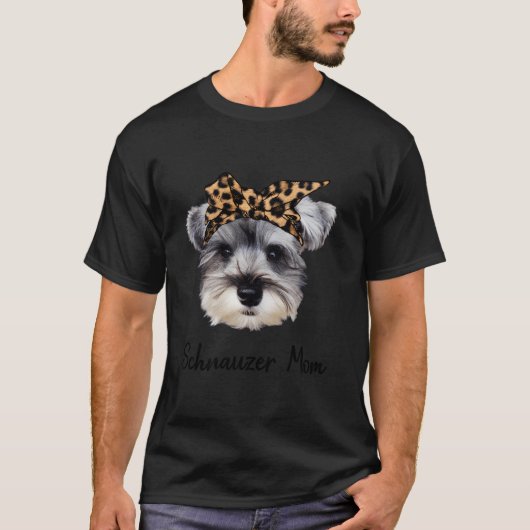 Schnauzer Mom voor Kerstmis T-shirt (Voorkant)