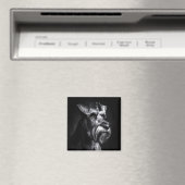 Schnauzer Monochroom Portret Magneet (Insitu (Vaatwasser))