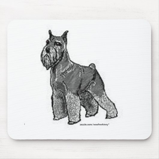Schnauzer Mousepad Muismat (Voorkant)