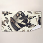 Schnauzer naadloos Badhanddoek (Badhanddoek)