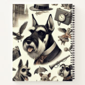 Schnauzer naadloos Notitieboek (Achterkant)