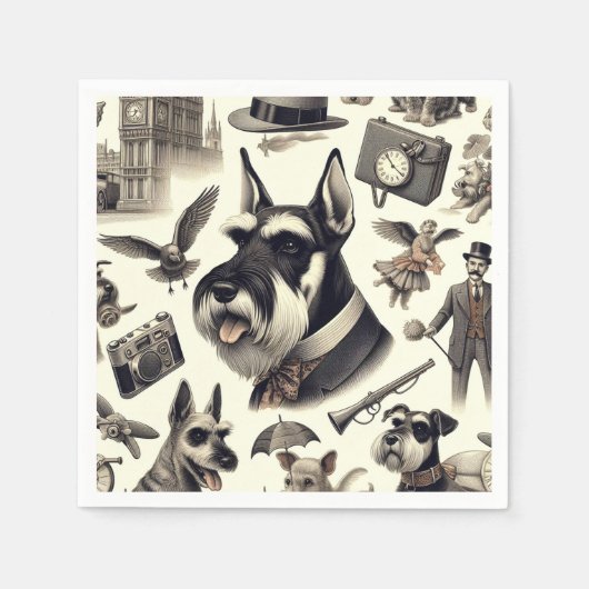  Schnauzer naadloos Servet (Voorkant)