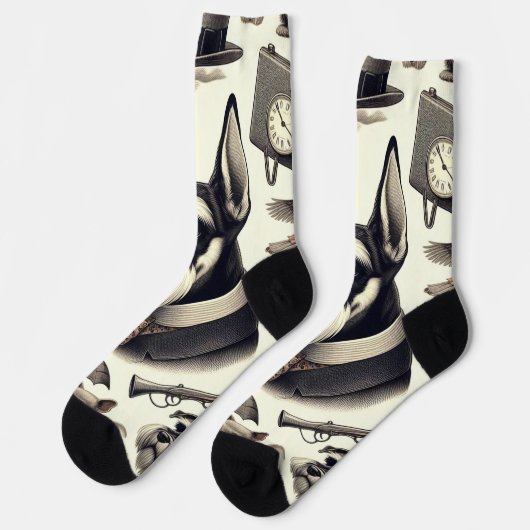 Schnauzer naadloos Sokken (Links)