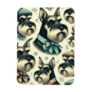 Schnauzer naadloze illustratie Magneet