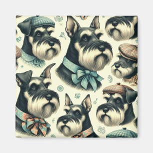 Schnauzer naadloze illustratie Magneet