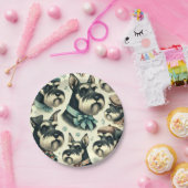  Schnauzer naadloze illustratie Papieren Bordje (Feest)