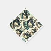  Schnauzer naadloze illustratie Servet (Hoek)