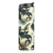 Schnauzer naadloze illustratie Thermosbeker (Gedraaid links)