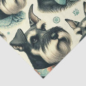 Schnauzer naadloze illustratie Tissuepapier (Detail)