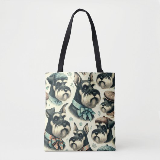  Schnauzer naadloze illustratie Tote Bag (Voorkant)