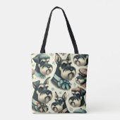  Schnauzer naadloze illustratie Tote Bag (Achterkant)