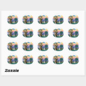 Schnauzer (natuurlijk #2) ronde sticker (Vel)