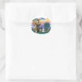 Schnauzer (natuurlijk #2) ronde sticker (Tas)