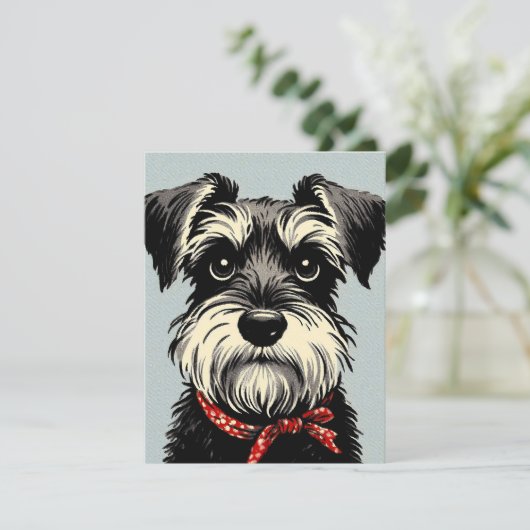 Schnauzer Note Kaart (Staand voorkant)