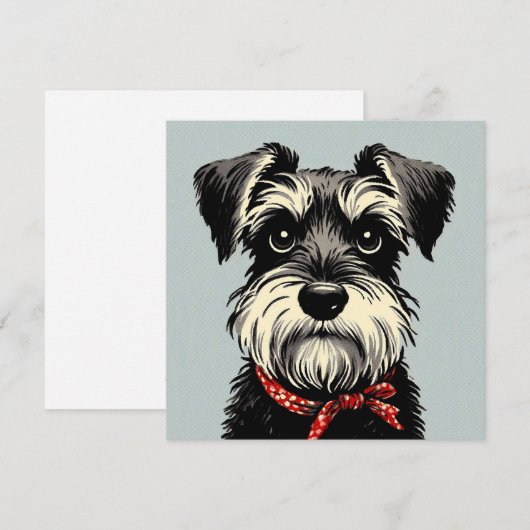Schnauzer Note Kaart (Voorkant / Achterkant)