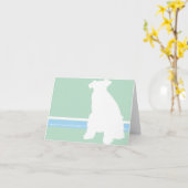 Schnauzer notecard kaart (Gele Bloem)