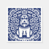 Schnauzer of Norfolk Terrier Charmante volkskunst Servet (Voorkant)