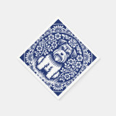 Schnauzer of Norfolk Terrier Charmante volkskunst Servet (Hoek)