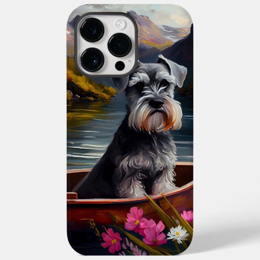Schnauzer op een peddel: Een landschappelijk avont Case-Mate iPhone Case (Achterkant)
