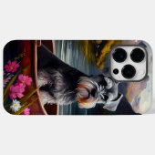 Schnauzer op een peddel: Een landschappelijk avont Case-Mate iPhone Case (Achterkant (horizontaal))