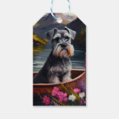 Schnauzer op een peddel: Een Schilderachtig avontu Cadeaulabel (Voorkant)