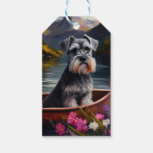 Schnauzer op een peddel: Een Schilderachtig avontu Cadeaulabel (Achterkant)
