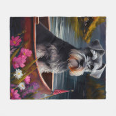 Schnauzer op een peddel: Een Schilderachtig avontu Fleece Deken (Voorkant (Horizontaal))
