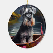 Schnauzer op een peddel: Een Schilderachtig avontu Keramisch Ornament (Links)