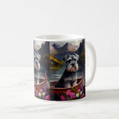 Schnauzer op een peddel: Een Schilderachtig avontu Koffiemok (Voorkant rechts)