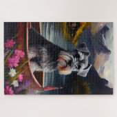 Schnauzer op een peddel: Een Schilderachtig avontu Legpuzzel (Horizontaal)