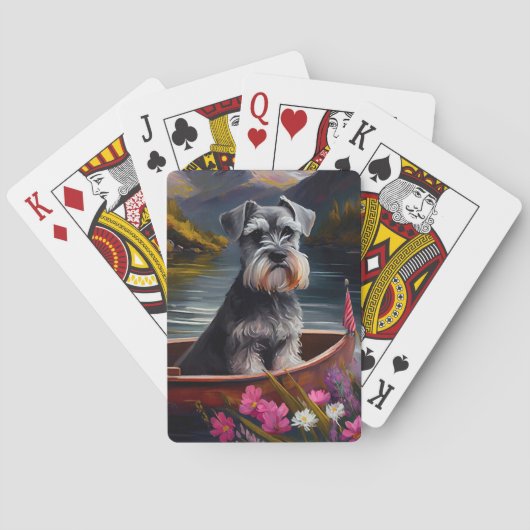 Schnauzer op een peddel: Een Schilderachtig avontu Pokerkaarten (Achterkant)
