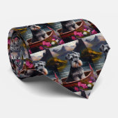 Schnauzer op een peddel: Een Schilderachtig avontu Stropdas (Opgerold)