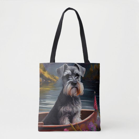 Schnauzer op een peddel: Een Schilderachtig avontu Tote Bag (Voorkant)