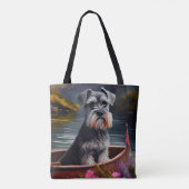Schnauzer op een peddel: Een Schilderachtig avontu Tote Bag (Achterkant)