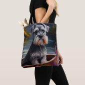 Schnauzer op een peddel: Een Schilderachtig avontu Tote Bag (Dichtbij)