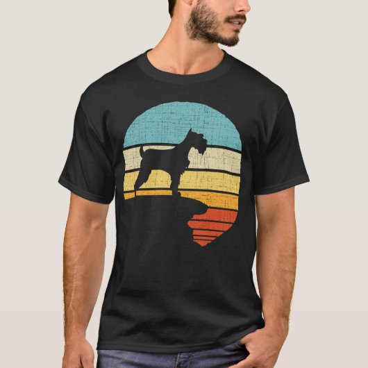 Schnauzer Owner Retro  Dog Puppy Lover T-shirt (Voorkant)