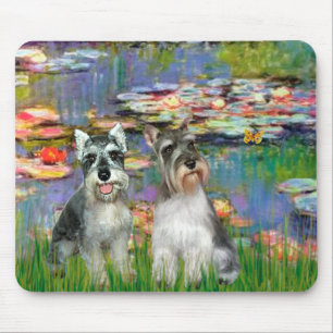 Schnauzer Paar 2 - Waterlelies 2 Muismat