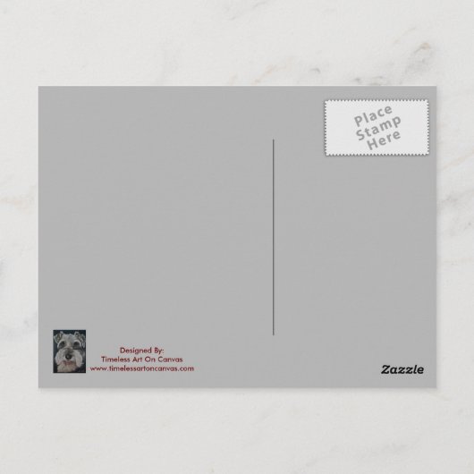 Schnauzer Painting Briefkaarten (Achterkant)