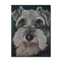 Schnauzer Painting Briefkaarten